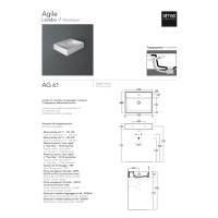 Умывальник SIMAS AG 61 Agile (AG61) Glossy white