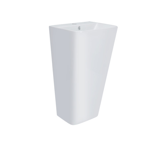 Раковина для підлоги моноблок Qtap Tern 440х380х830mm White з донним клапаном QT1711G302W