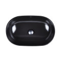 Раковина-чаша Qtap Leo 585х380х180 Matt black с донным клапаном QT1111A028MB