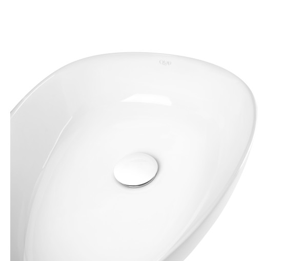 Раковина-чаша Qtap Leo 400х350х160 White з донним клапаном QT1111A053W