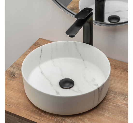 умывальник Rea Sami 36x36 marble mat (REA-U8703)