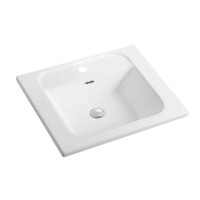 Раковина врезная для ванной на столешницу 600мм x 500мм VOLLE белый прямоугольная 13-01-726