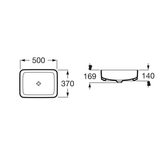 Умывальник Roca Inspira Square 50 (A327530000)