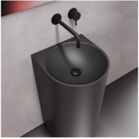 Умывальник из бетона напольный графит 400L