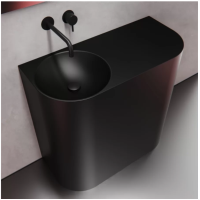 Умывальник напольный из бетона черный 900L