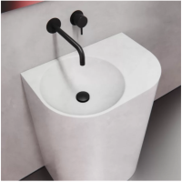 Умивальник з бетону підлоговий білий 600L