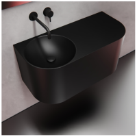 Умывальник из бетона черный 900M