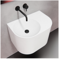 Умывальник из бетона белый 600M