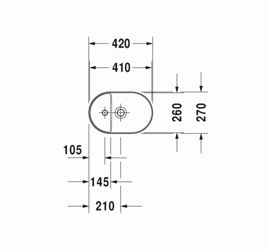 Умивальник на стільницю Duravit LUV 42x27 см (0381420000)