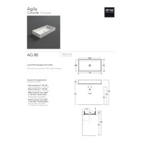 Умывальник SIMAS AG 80 Agile (AG80) Glossy white