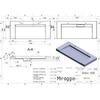 Умивальник Miraggio OLMOS 1200 MIRASOFT