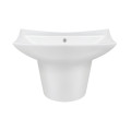 Раковина подвесная моноблок Qtap Presto 600х450х405мм White с донным клапаном QT2411G822W