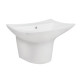 Раковина подвесная моноблок Qtap Presto 600х450х405мм White с донным клапаном QT2411G822W