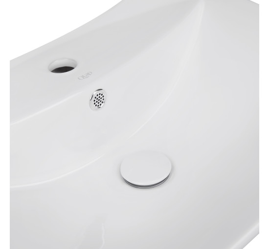 Раковина подвесная моноблок Qtap Presto 600х450х405мм White с донным клапаном QT2411G822W