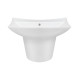 Раковина подвесная моноблок Qtap Presto 600х450х405мм White с донным клапаном QT2411G822W