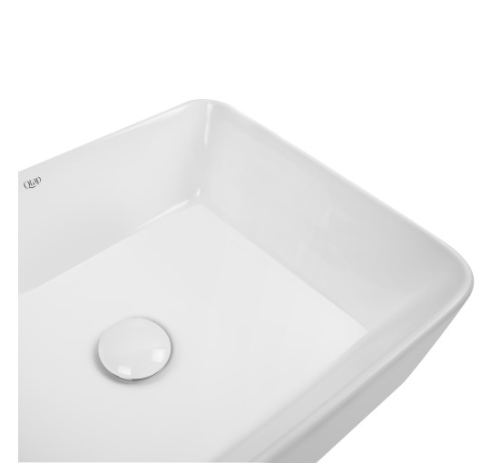 Раковина-чаша Qtap Tern 475х370х140 White с донным клапаном QT17112074W