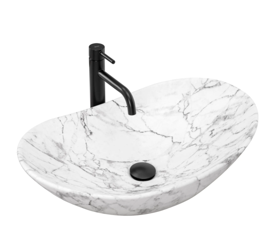 Умывальник (раковина) REA ROYAL STATUARIO MARBLE MATT накладной мрамор
