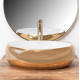 умивальник Rea Linda 33x48 gold/white (REA-U1021)