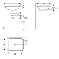 Умивальник VariForm 50 (500.767.01.2) Geberit