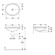 Раковина под столешницу GEBERIT VARIFORM 56 без перелива белая (500.755.01.2)