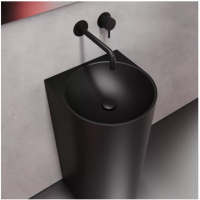 Умывальник напольный из бетона черный 400L