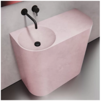 Умывальник напольный из бетона розовый 900L