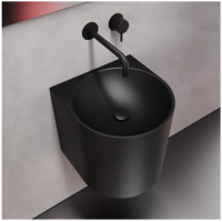 Умывальник из бетона черный 400M