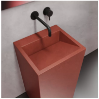 Умывальник из бетона напольный терракотовый 45L