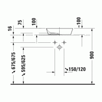 Умивальник Duravit CAPE COD на стільницю 43x43 см (2340430000)