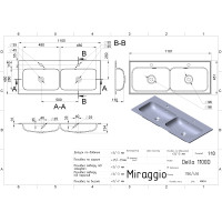 Умивальник Miraggio DELLA 1100-2 MIRASOFT