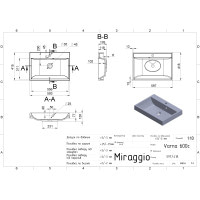 Умывальник Miraggio VARNA 600 MIRASOFT