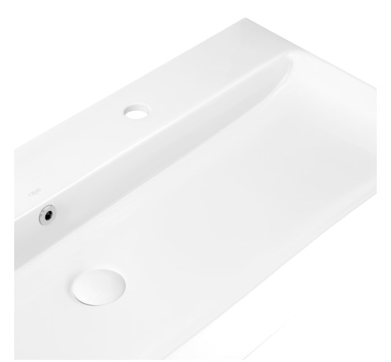 Раковина Qtap Nando 1100х420х135 White з донним клапаном QT1211K428W