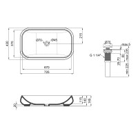 Раковина-чаша Qtap Jay 695х410х150 White с донным клапаном QT07112166W