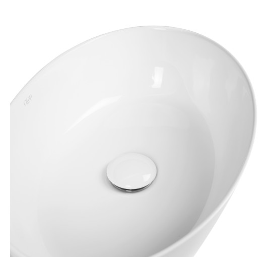 Раковина-чаша Qtap Leo 450х305х160 White з донним клапаном QT1111A052W