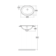 Раковина RAK Ceramics LILY на стільницю врізна овальна 46см OC36AWHA