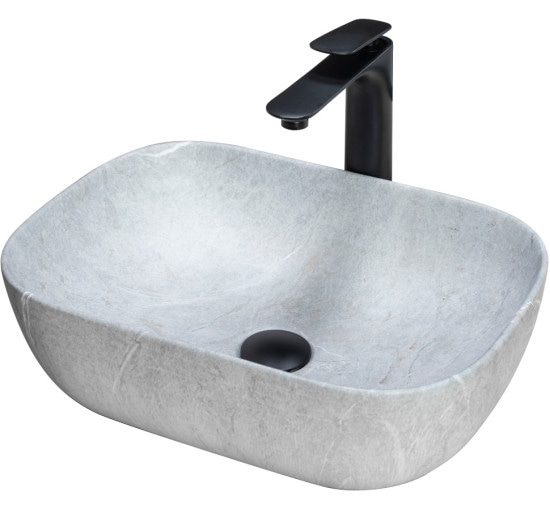 умивальник Rea Livia 33,5x46,5 grey matt (REA-U3801)