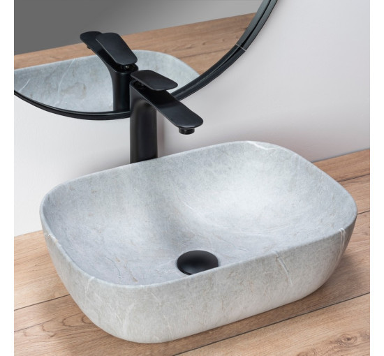 умивальник Rea Livia 33,5x46,5 grey matt (REA-U3801)