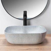 умивальник Rea Livia 33,5x46,5 grey matt (REA-U3801)
