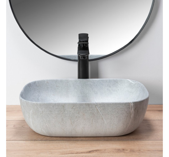 умивальник Rea Livia 33,5x46,5 grey matt (REA-U3801)