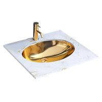 умивальник Rea Nel 39x47 gold (REA-U6331)