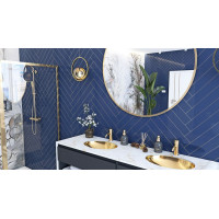 умывальник Rea Nel 39x47 gold (REA-U6331)