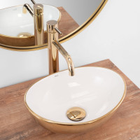 умывальник Rea Sofia mini 41x34,5 white gold (REA-U6334)