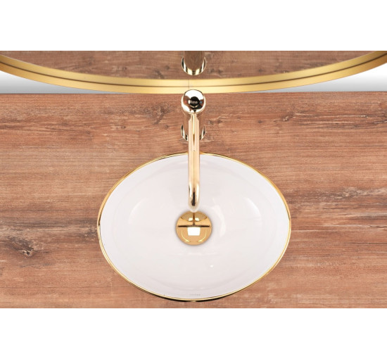 умивальник Rea Sofia mini 41x34,5 white gold (REA-U6334)