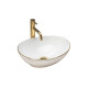 умивальник Rea Sofia 41x34,5 gold edge (REA-U3287)
