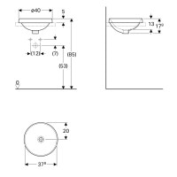 Умивальник VariForm 40 (500.703.01.2) Geberit