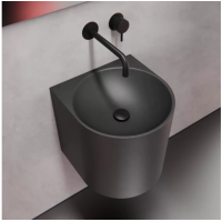 Умывальник из бетона графит 400M