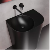Умивальник з бетону підлоговий чорний 600L