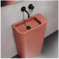 Умывальник из бетона напольный терракотовый 500L
