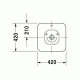 Умывальник на столешницу Duravit ME by Starck 42x42 см (0333420000)