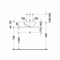 Умивальник на стільницю Duravit ME by Starck 42x42 см (0333420000)